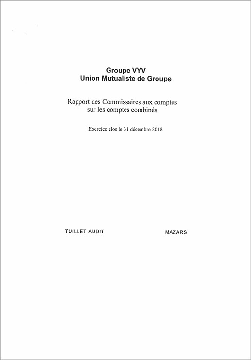 Rapport des commissaires aux comptes – comptes combinés – Groupe VYV